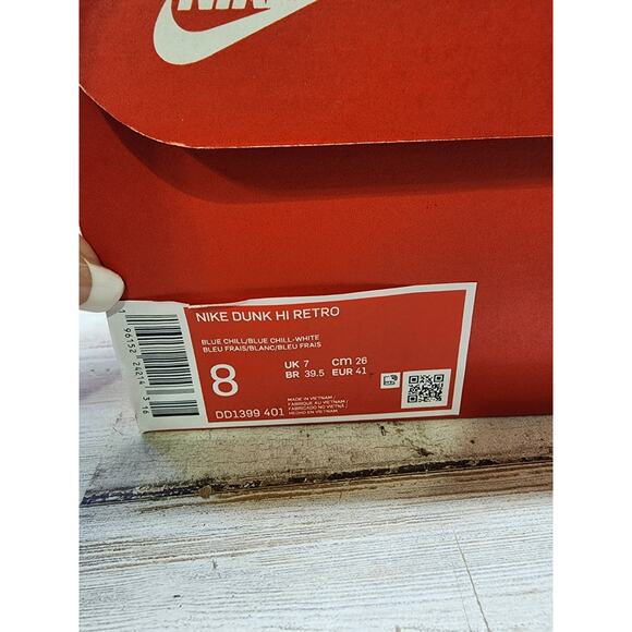 Nike Dunk High Blue Chill Men\'s Size 8 DD1399-401 main image 14
